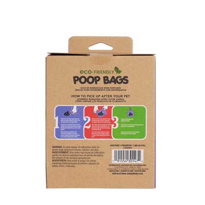 30147, Zeek & Zoey Eco-Friendly Unscented Poop Bags 20 Rolls 300ct, 191554301474