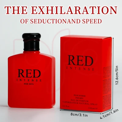88202, Eau de Parfum 3.4 oz/100 ml Red Intense for Men - United Scents, 191554882027