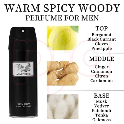 88241, Body Spray Aerosol 6.76 oz/200 ml Adventure for Men - United Scents, 191554882416