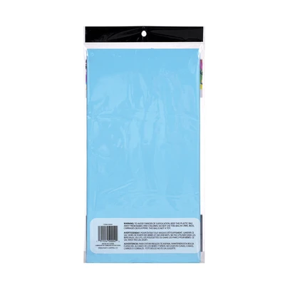 50004, Party Central Heavy Duty Rectangle Plastic Tablecover - Light Blue, 191554500044