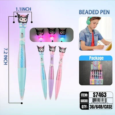 S7463, Beaded Pen  Light Up  36/PDQ, 887257374630