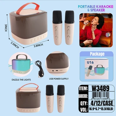 W3489, Smart Portable Karaoke Speaker, 887257734892