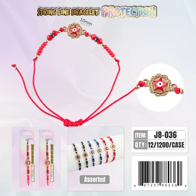 J8-036, String Line Protection Bracelet, 887257880360