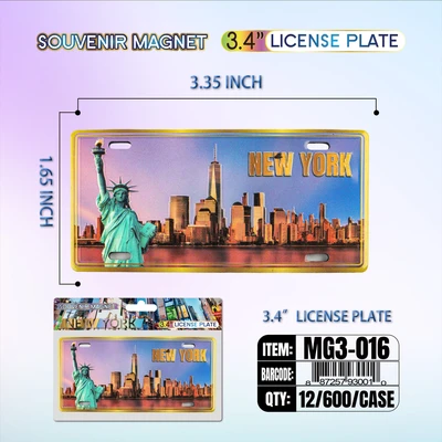 MG3-016, License Plate Magnet  3.35“x1.65", 887257980169