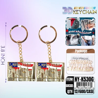 NY-K530G, NY key chain Gold, 887257947032