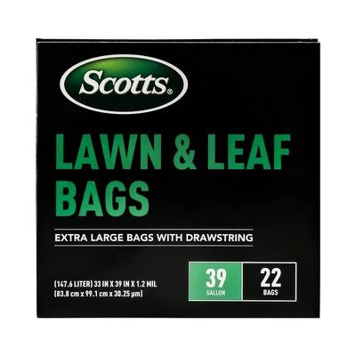 ST-30215, Drawstring Trash Bag Flex 39 Gal 22CT Black Lawn & Leaf - Scotts, 191554302150