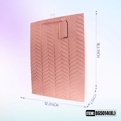 BG5014-XL, General Gift Bags XL x4 Assted. 12.2"x4.7"16.5", 887257150289