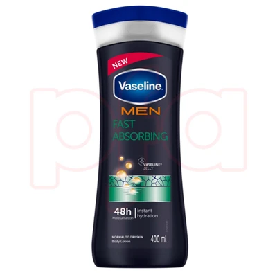 VL400MFA, Vaseline Lotion 400ml Men Fast Absorbing, 6001087012003