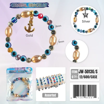 JW-5013, Crystal Bracelet Random Color, 887257850011