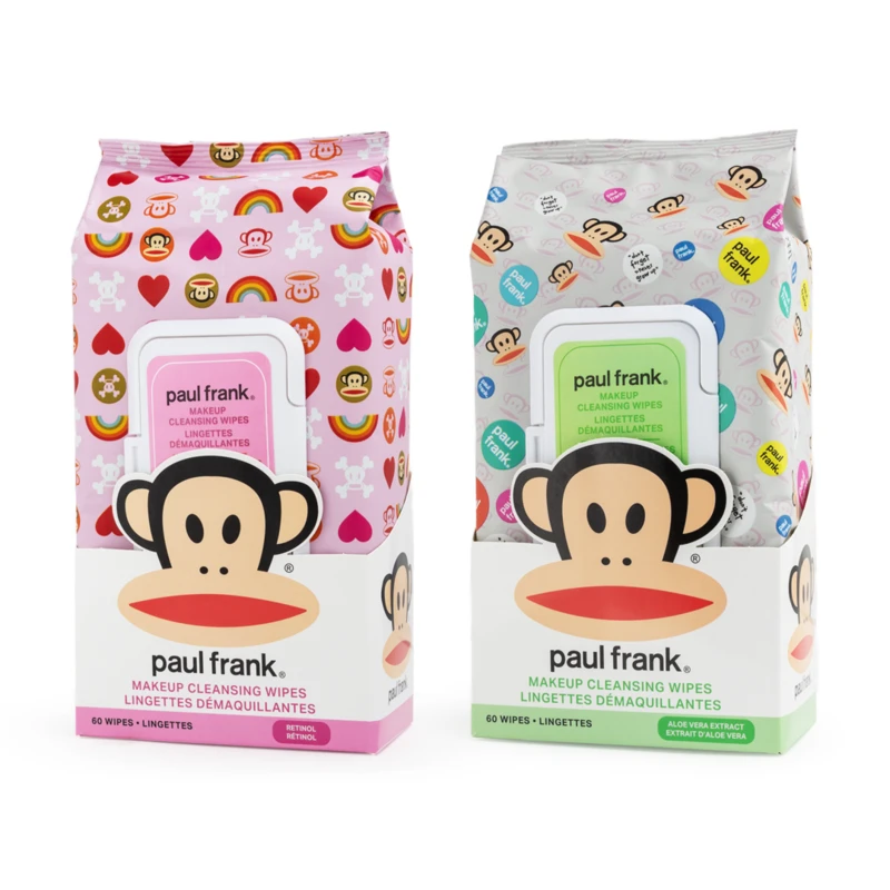 Paul Frank MAKEUP CLEANSING WIPES 60CT RETINOL/ALOE VERA EXTRACT
