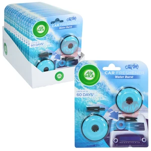 AWCV2WB, Air Wick Car Vent Clip 2 Pack Water Burst, 5059001001115