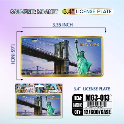 MG3-013, License Plate Magnet  3.35“x1.65", 887257930010
