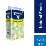 KT120-V, Kleenex Tissue 2 Ply 120SH 5PK Value Pack, 8888336040585