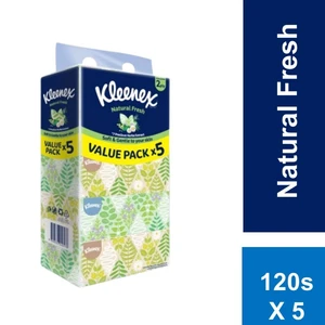 KT120-V, Kleenex Tissue 2 Ply 120SH 5PK Value Pack, 8888336040585