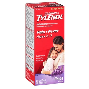 TYL-CH4-GRP, Tylenol Children's Pain & Fever 4oz Grape Flavor