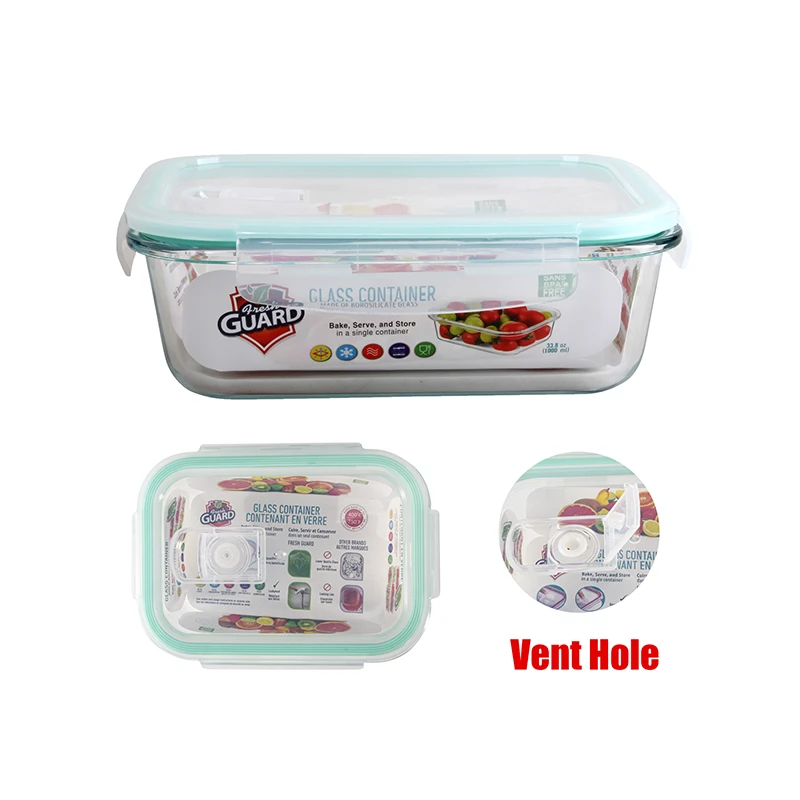 Fresh Guard Glass Container 50.7oz Oven Safe 1pk