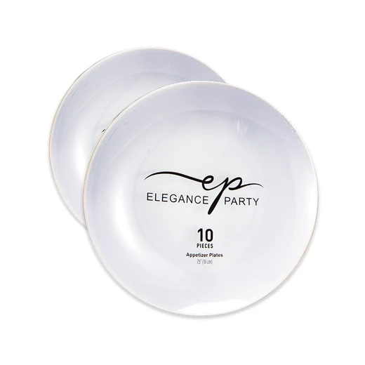 36247, Elegance Party Curve 10PK 7.5" Dinner Plate White, 191554362475