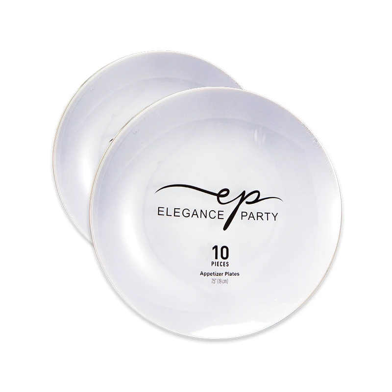 Elegance Party Curve 10PK 7.5" Dinner Plate White