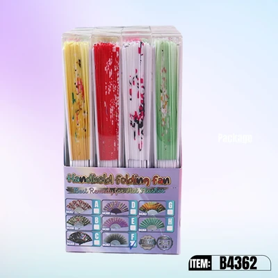 B4362, Hand Fan 16.5“x9.2" 24/DPQ, 887257643620
