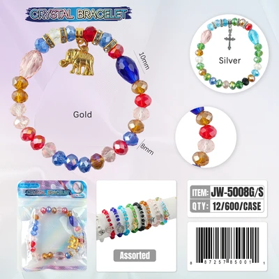 JW-5008, Crystal Bracelet Random Color, 887257850011