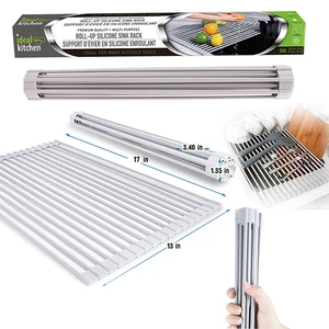 38143, Ideal Kitchen Roll-up silicone Sink Rack 13x17in, 191554381438