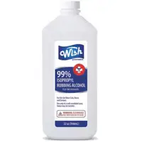 61314, Wish Rubbing Alcohol 32oz 99%, 191554613140