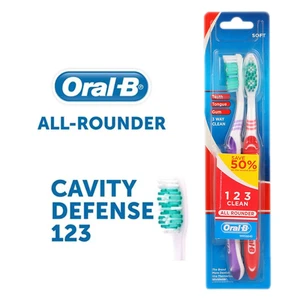 OB2RM, Oral-B Toothbrush All Rounder Medium 2pk, 4902430390170