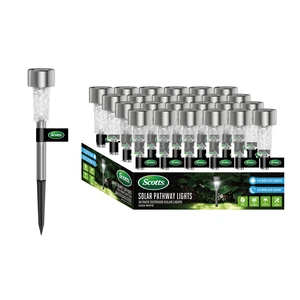 ST-48066, Scotts Solar Stake Light Silvery, 191554480667