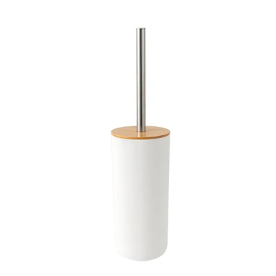 70060, Ideal Home Stainless Steel Toilet Brush w/ Bamboo Lid, 191554700291