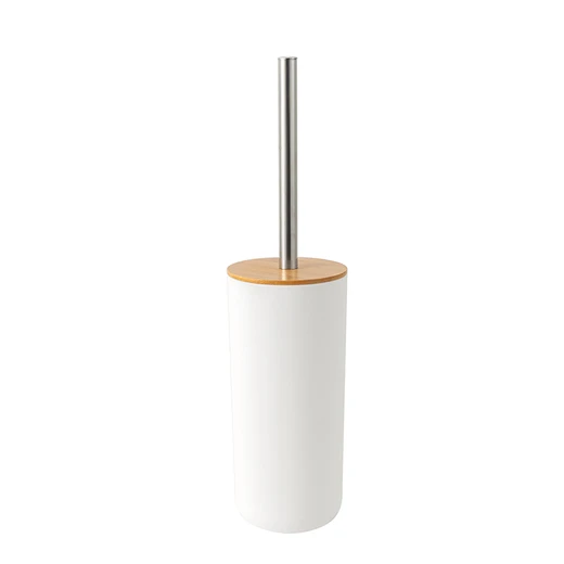 70060, Ideal Home Stainless Steel Toilet Brush w/ Bamboo Lid, 191554700604