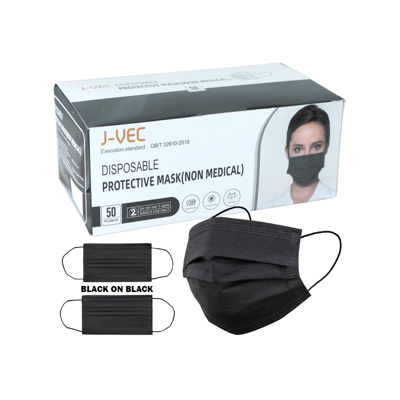 J-VEC Disposable Protective Mask Black