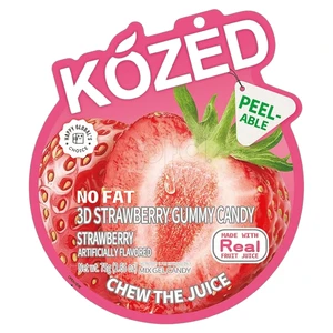 HG-GC75S, Happy Global No Fat Gummy Candy 75g(2.65oz) Strawberry, 6976791281482