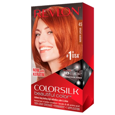 CS45, Revlon ColorSilk Hair Color #45 Bright Auburn, 309978695455