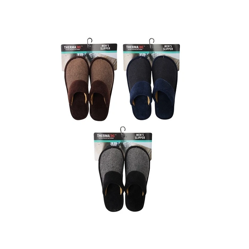 Thermaxxx Mens Slipper Fur Cuff