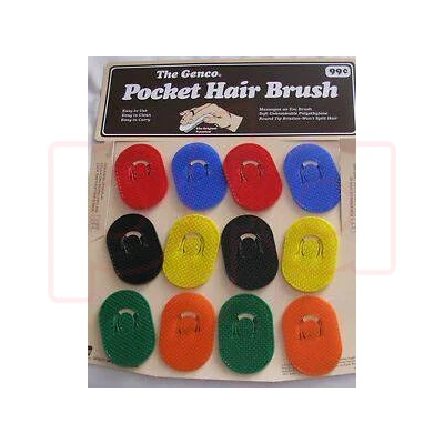 GPB12C, Genco Pocket Hair Brush 12ct Color