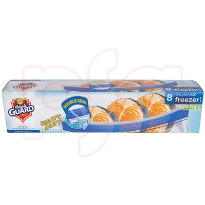 31035, Fresh Guard Double Zipper Freezer Gallon 8CT, 191554310353