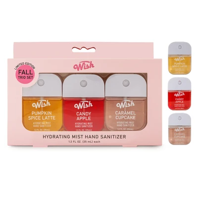 FB60422, Wish Liquid Hand Sanitizer Spray 1.2oz with Color Box 3pk, 191554604223
