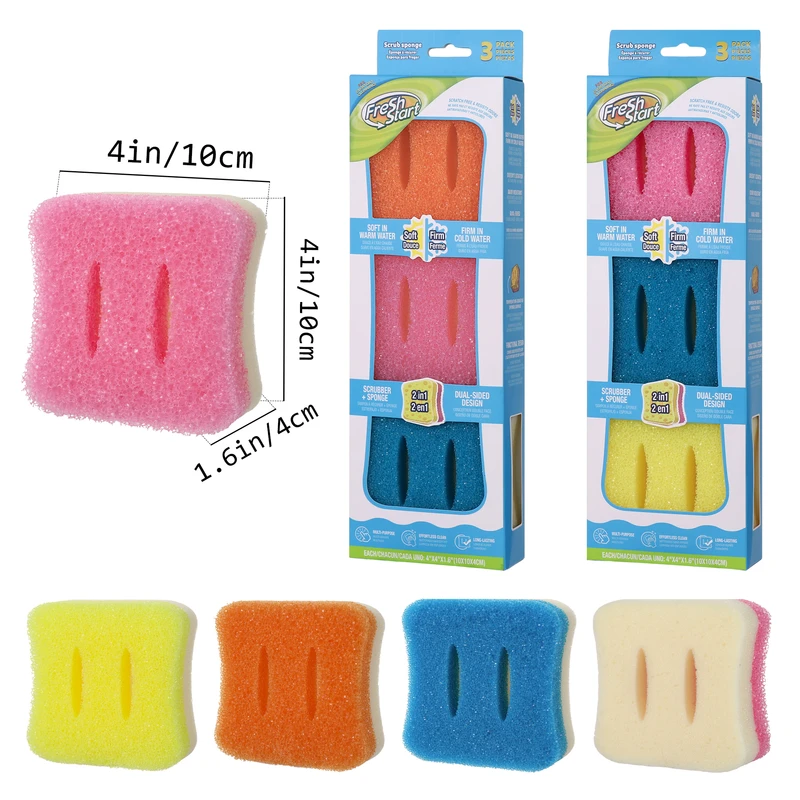 Fresh Start Scrub Sponge 2in1 3PK