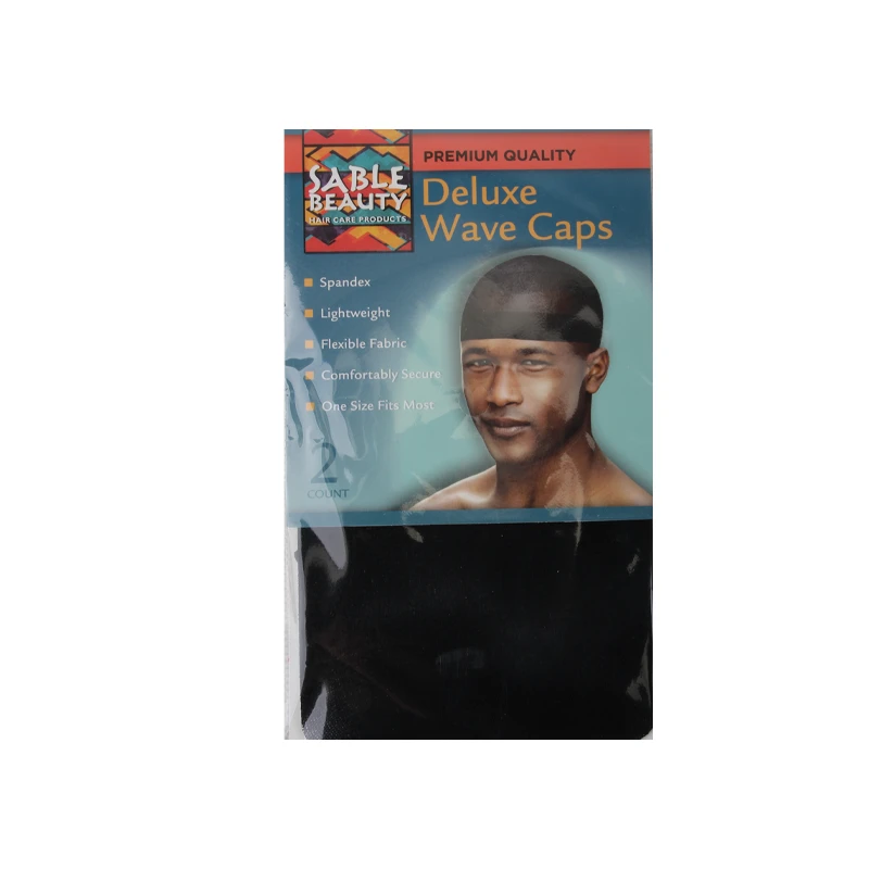 Sable Beauty Deluxe Wave Cap 2PK Black