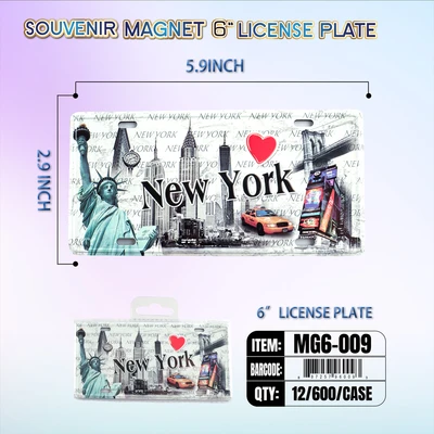 MG6-009, License Plate Magnet  6“x3", 887257960093