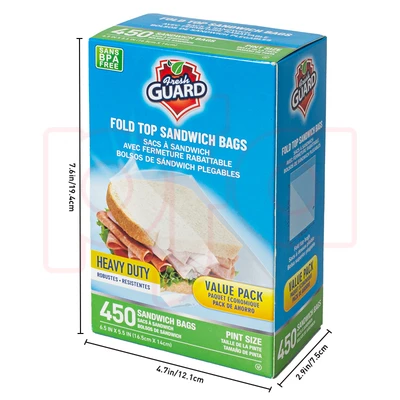 31113, Fresh Guard Fold Top Sandwich 450CT, 191554311138