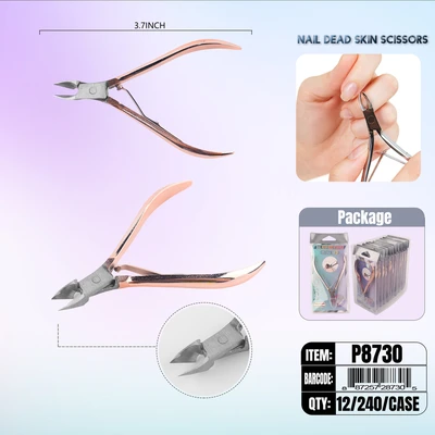 P8730, Manicure Nipper Scissors 3.7" Rose, 887257287305