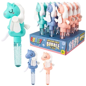 90165, Bubble stick W/Mini Fan Unicorn, 191554901650