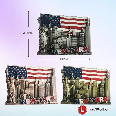MY630, New York Souvenir M. Metal Magnet, 887257916304