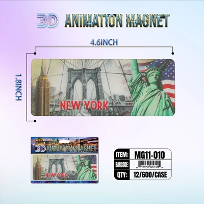 MG11-010, New York 3D Animation Magnet MG11-Series, 887257910104
