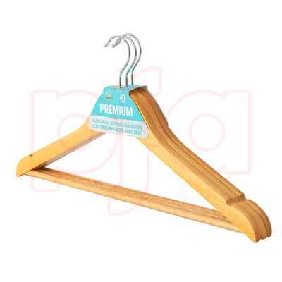 45028, Ideal Home Wood Hanger 3Pack, 191554450288