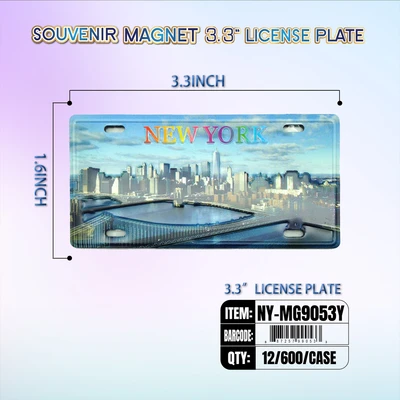 NY-MG9053, License Plate Magnet 3.35”×1.65", 887257990533