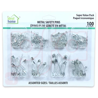 46103, Ideal Home Safety Pin 100CT, 191554461031