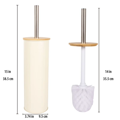 70005, Ideal Home SS Toilet Brush w/ Bamboo Lid, 191554700055