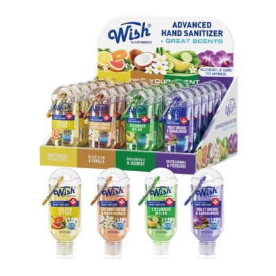 60218, Wish Hand Sanitizer 1.8oz w/ Clip Display, 191554602182